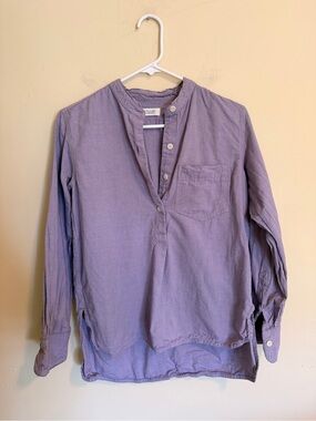 Toast Light Purple 100% Cotton Popover Top